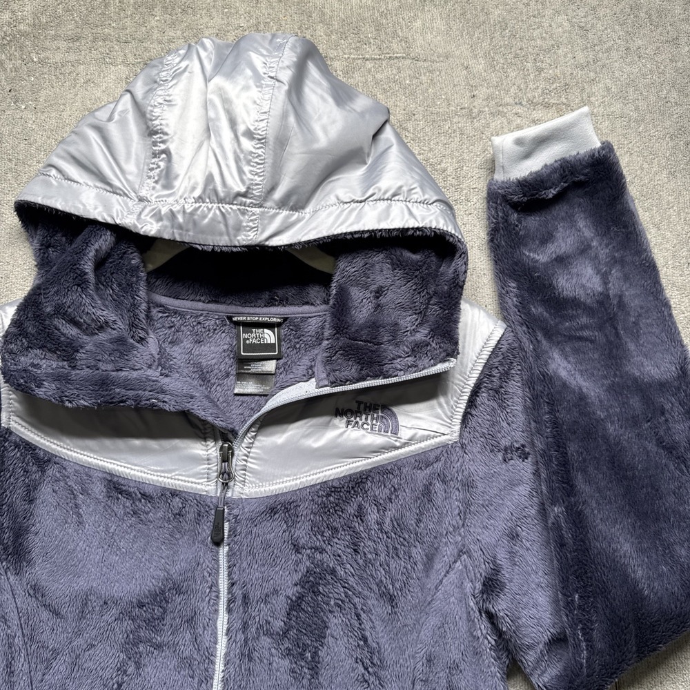 The North Face Women's Fleece Hoodie Purple Full Zip Hooded Jacket Small